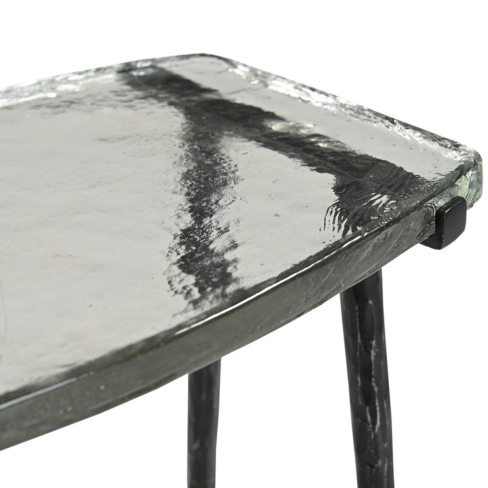 Calloway 17" Side Table with Glass Top. Picture 2