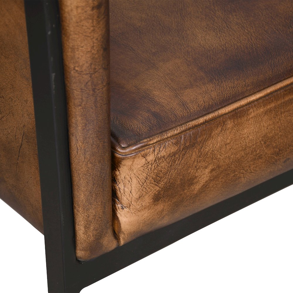 Brisbane Armchair In Antique Whiskey Leather. Picture 2