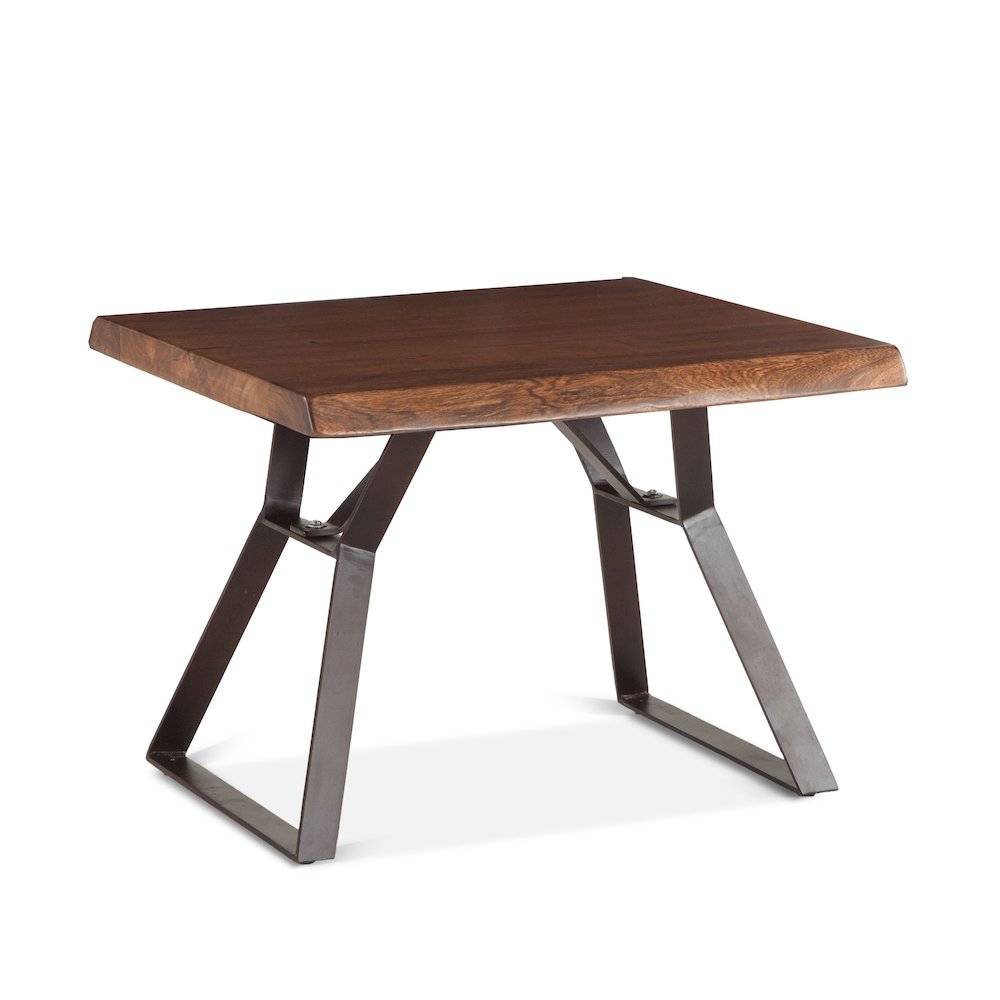 Nottingham Side Table in Acacia and Iron with Walnut Finish. Picture 5