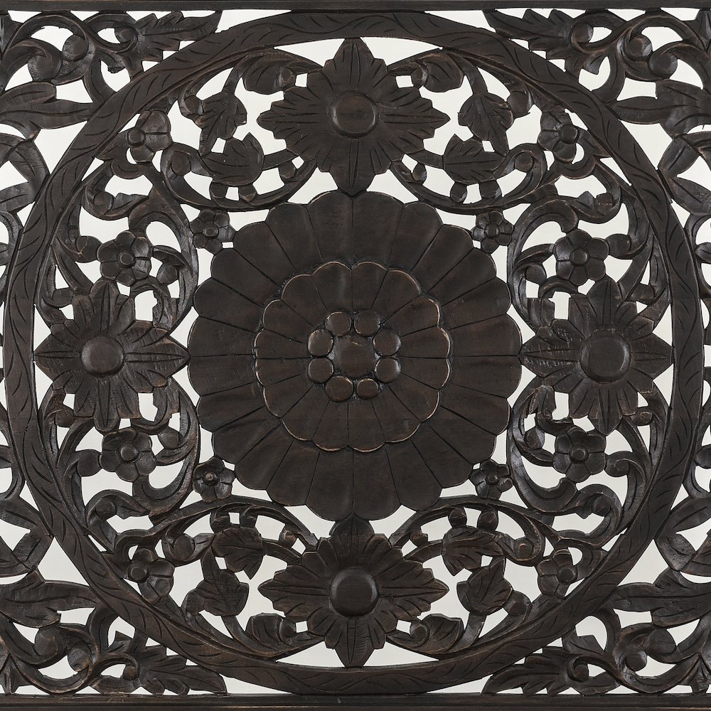 Haveli Vintage Brown Mango Wood King Bed. Picture 2