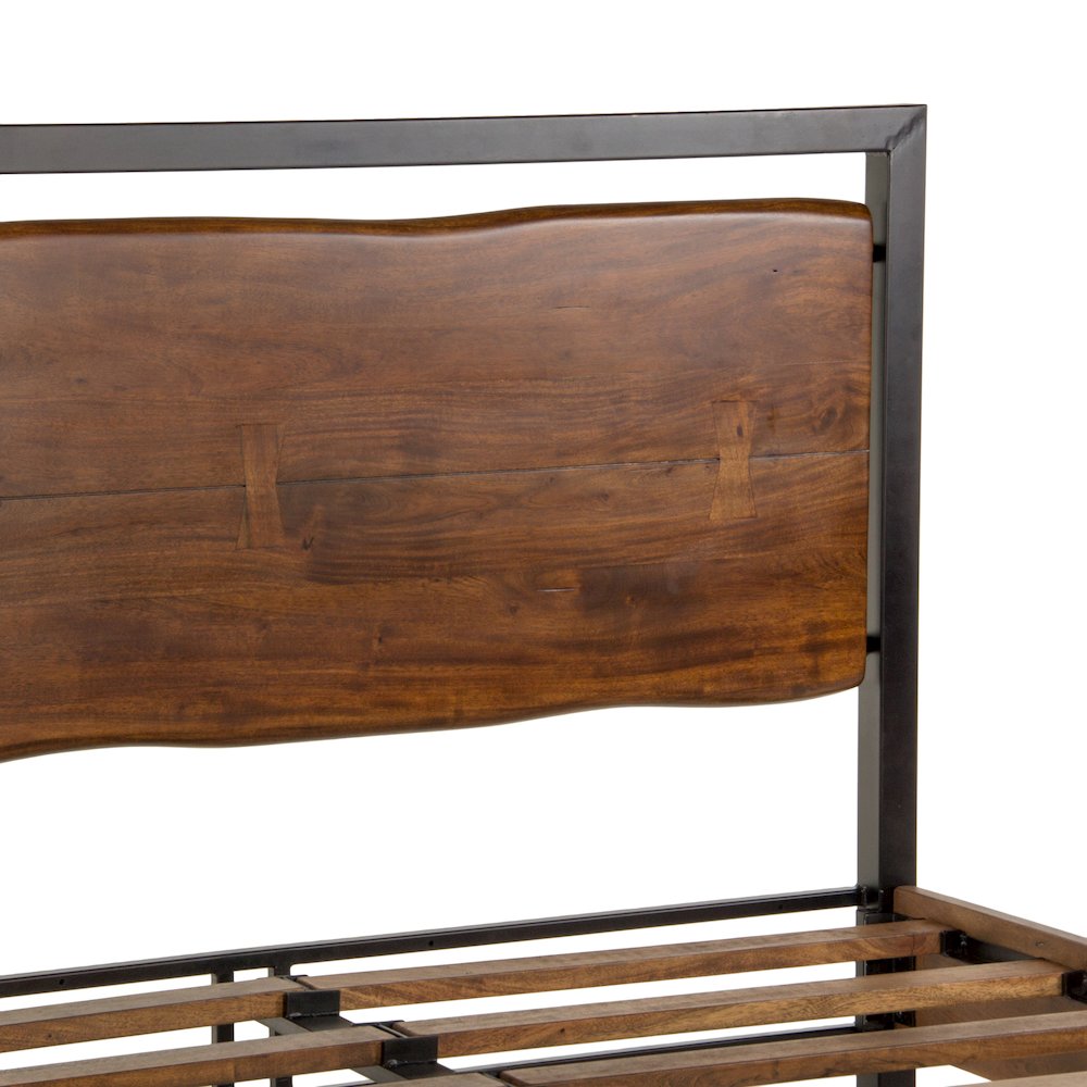 Glenwood Acacia Wood Queen Bed in Walnut Finish. Picture 4