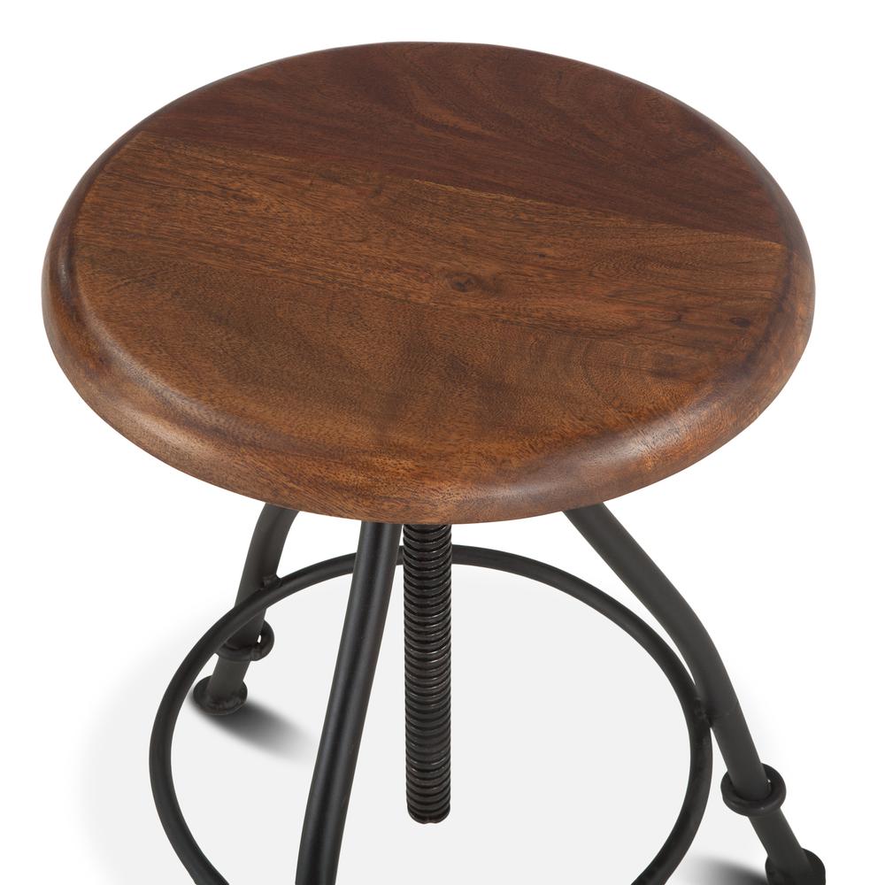 Vintage Industrial Acacia Wood Bar Stool, Belen Kox. Picture 2