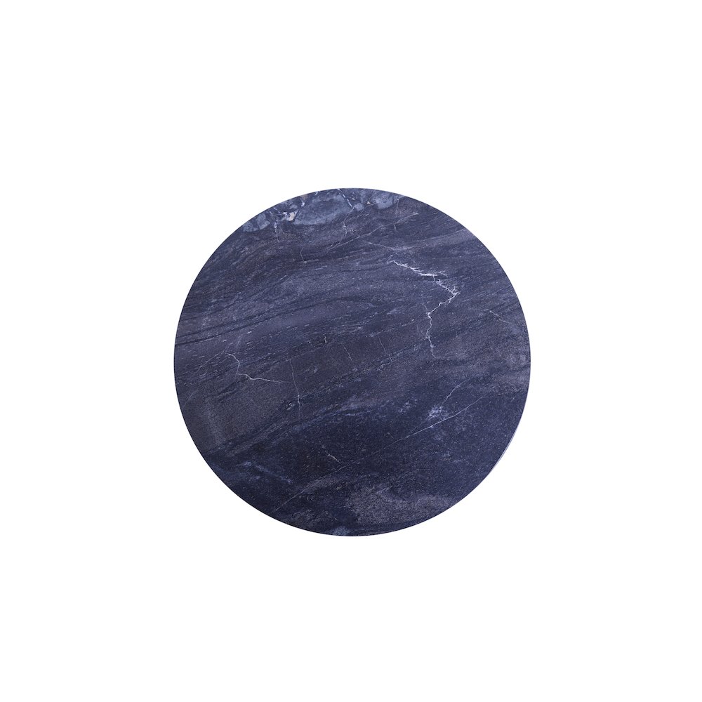 Glacier 18" Accent Table with Lava Marble. Picture 7
