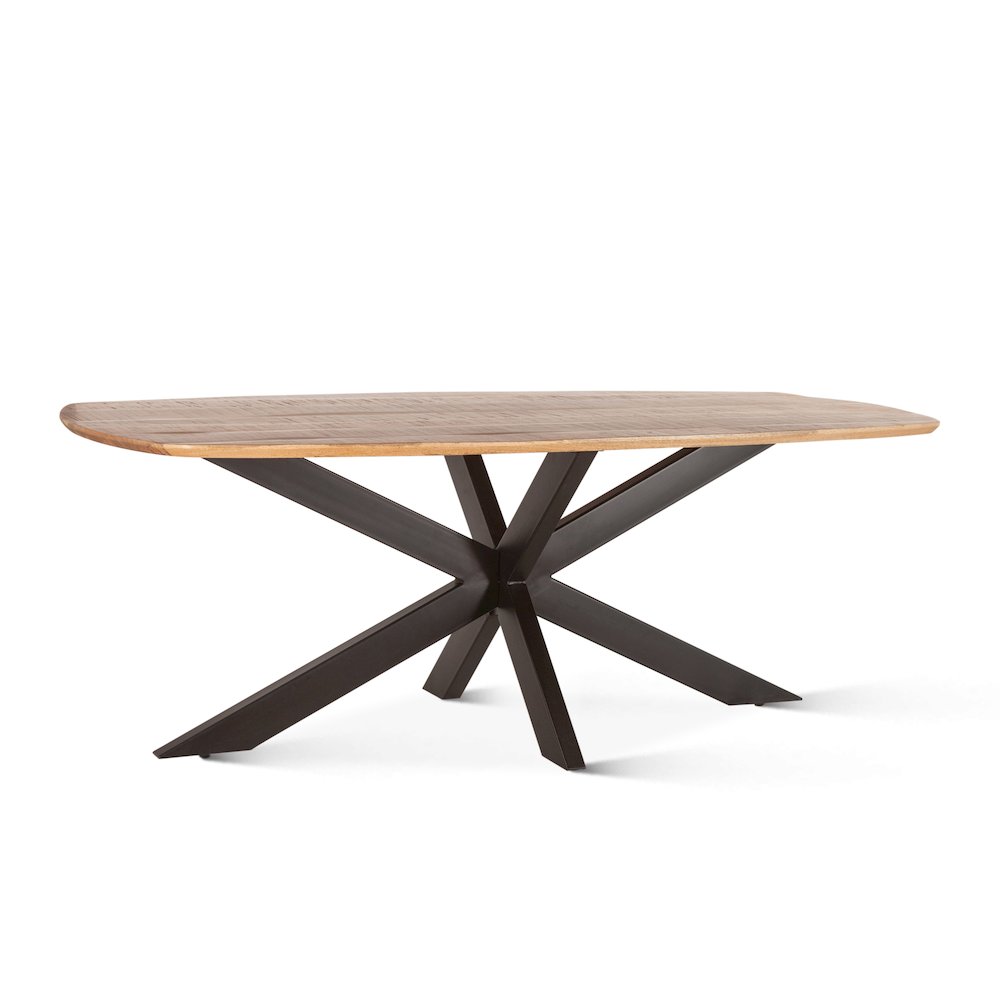 Santa Margherita 82" Dining Table in Mango Wood and Iron. Picture 1