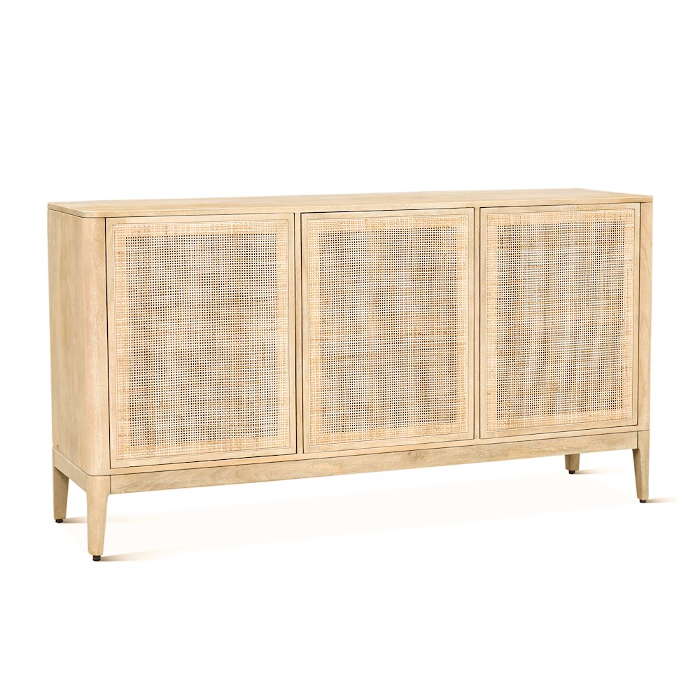 Calabasas 64" Sideboard in Natural White Cane. Picture 1