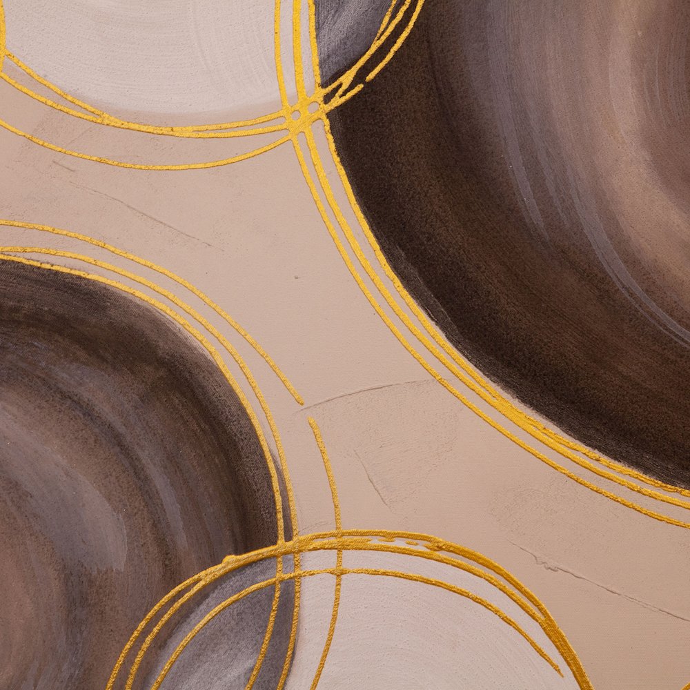 Celestial Spheres Hand Painted Framed Triptych. Picture 3