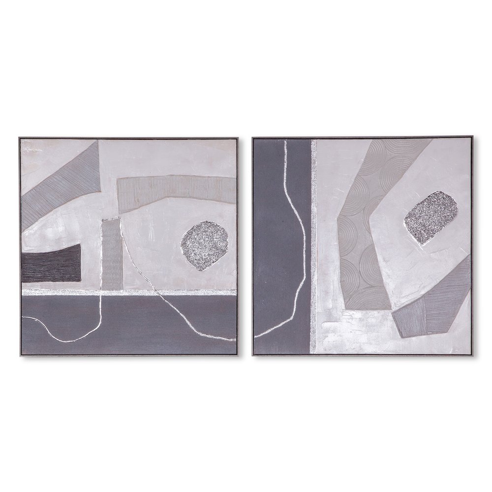 Urban Essence Hand Painted Framed Diptych. Picture 1