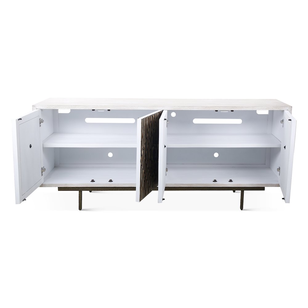 Alexandria 72" Sideboard with Bone, Horn, Wood Inlay on Metal Base. Picture 9