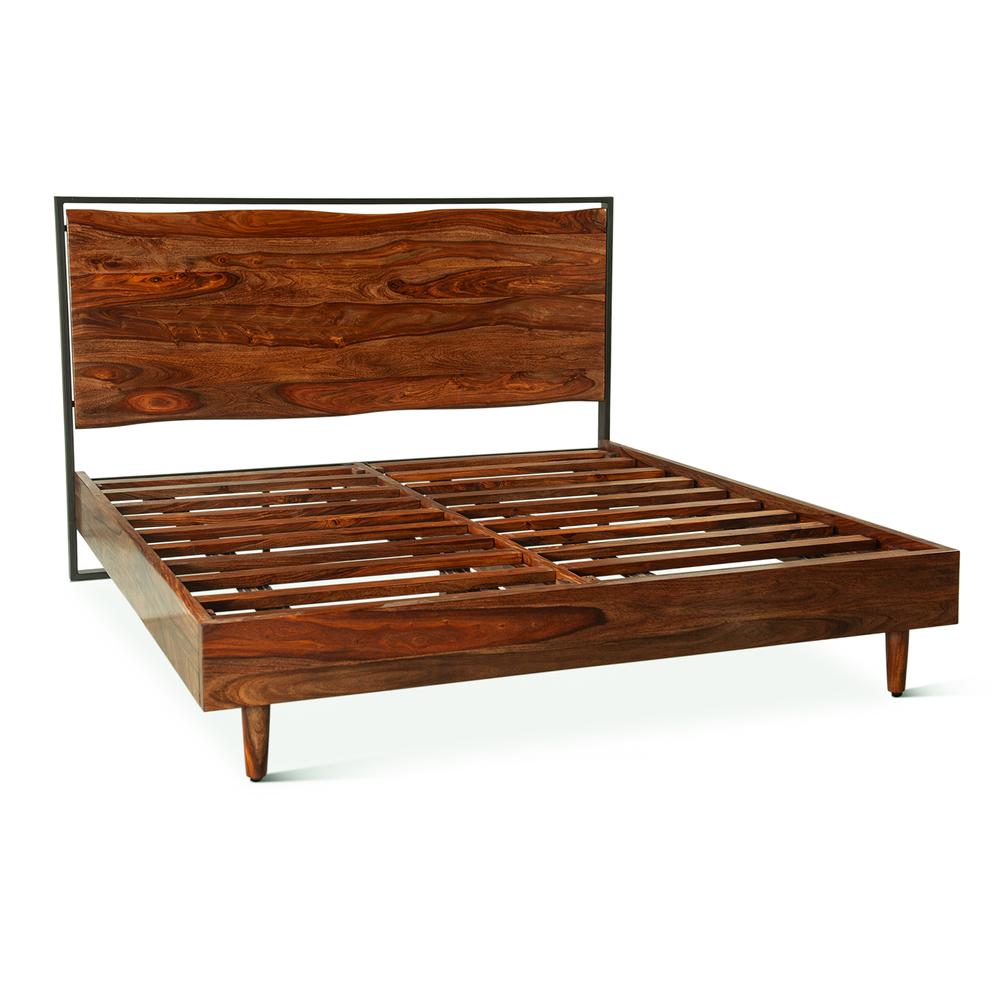 Elliston King Bed in Sheesham with Natural Finish. Picture 6