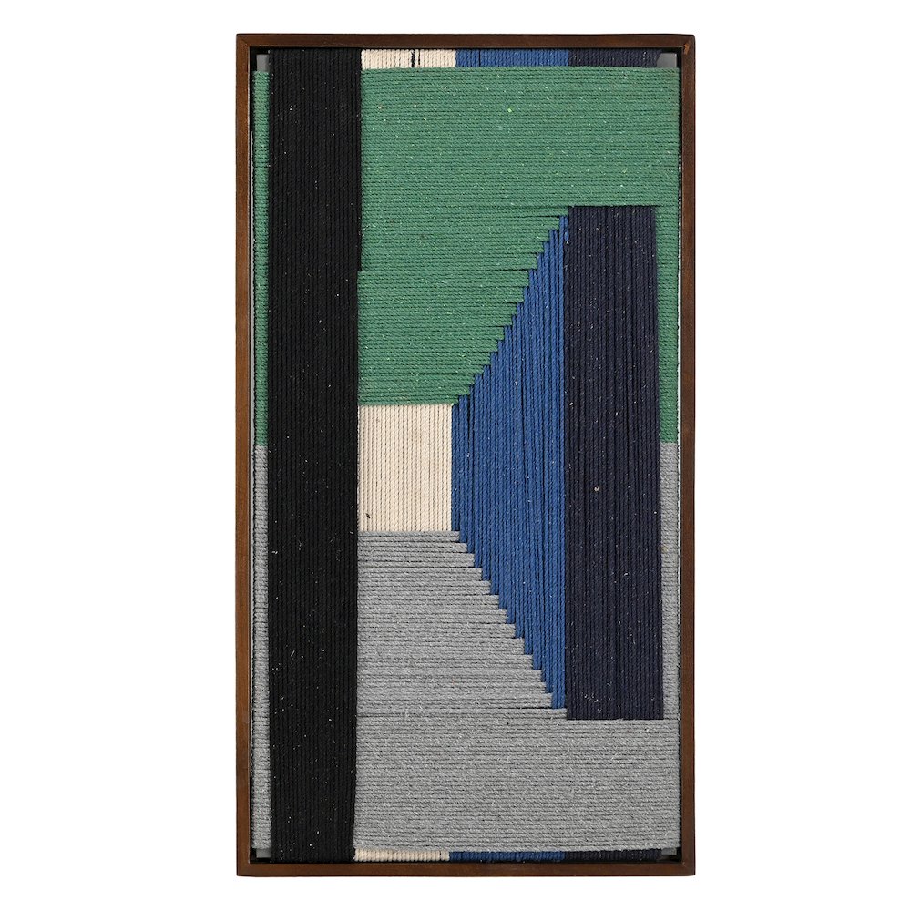 Delmar Woven Framed Art, Green. Picture 1