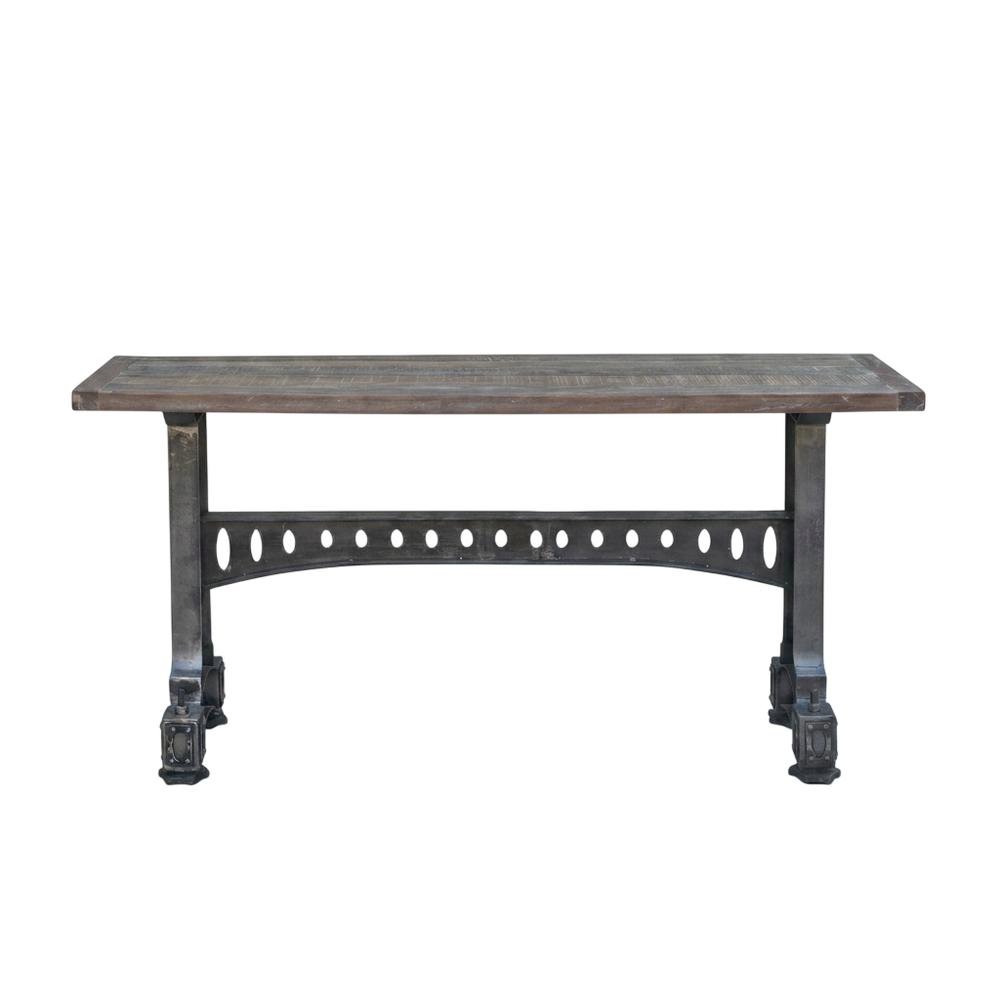 Rustic Industrial Console Table, Entryway Accent Table for Living Room,Gray. Picture 1