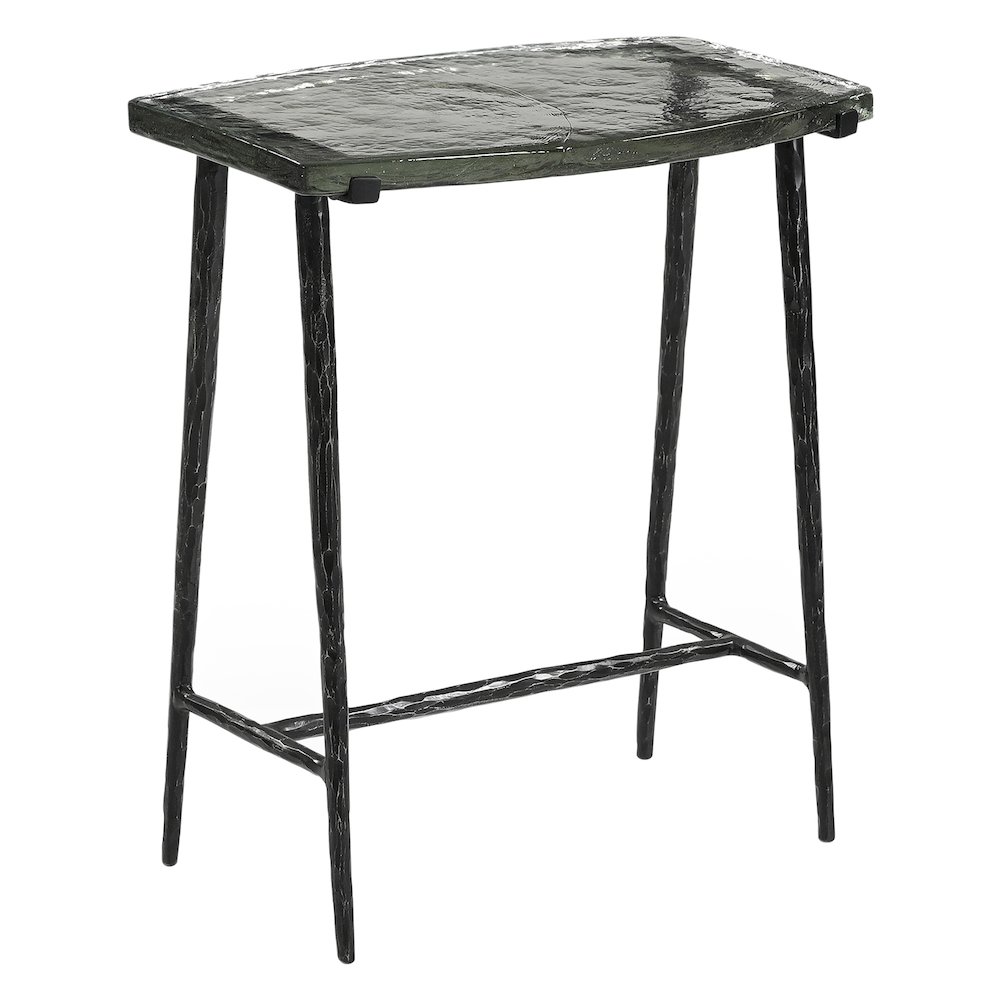 Calloway 17" Side Table with Glass Top. Picture 1
