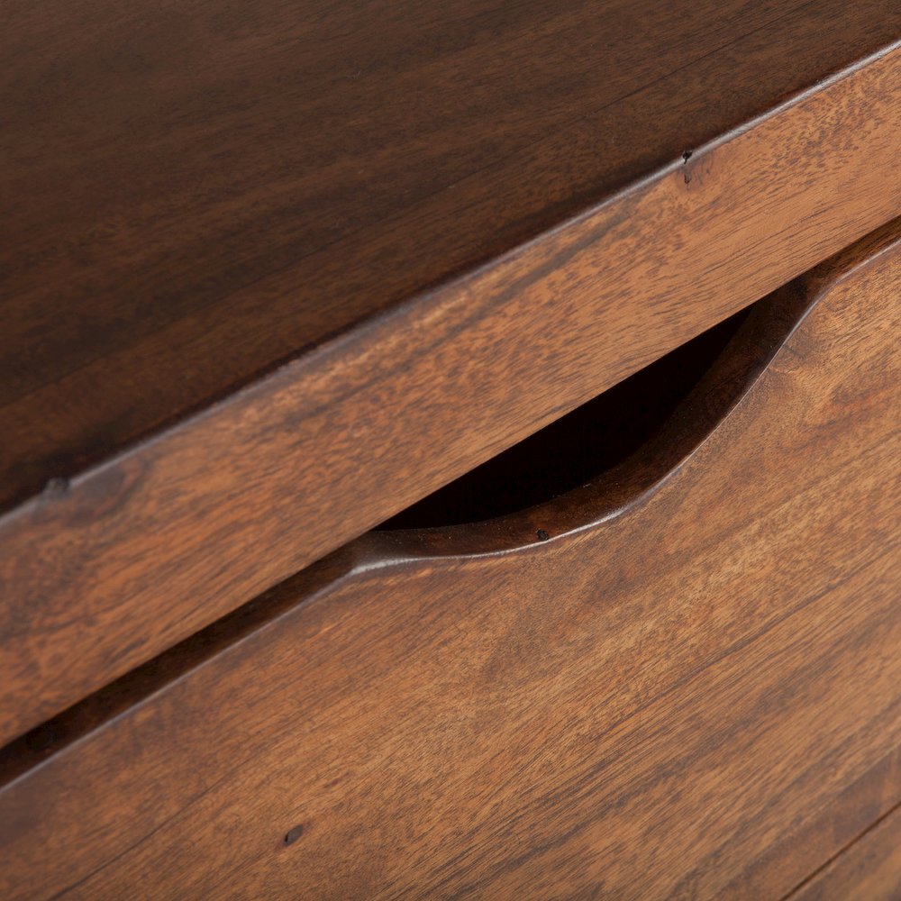 Nottingham 71-Inch Acacia Wood Dresser in Walnut Finish. Picture 12