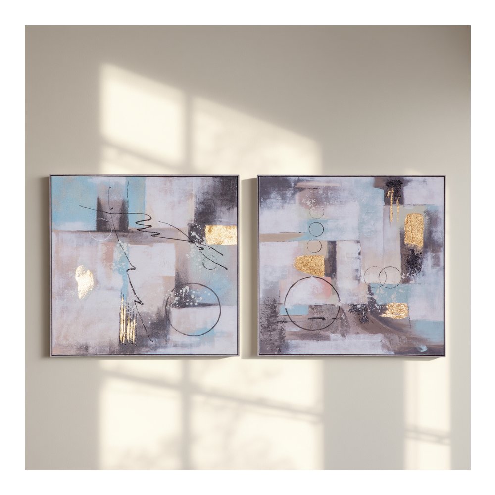 Echoes in Motion Hand Painted Framed Diptych. Picture 8