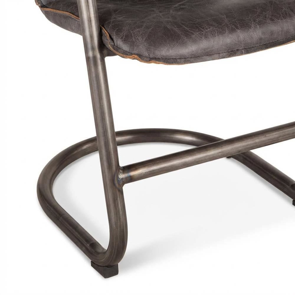 Leather Upholstered Counter Stool with Footrest,Bar Chairs, Brushed Nicel. Picture 8