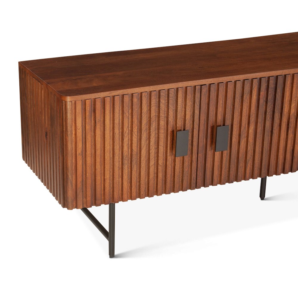 Halden 67" Plasma Cabinet Pecan Brown. Picture 5