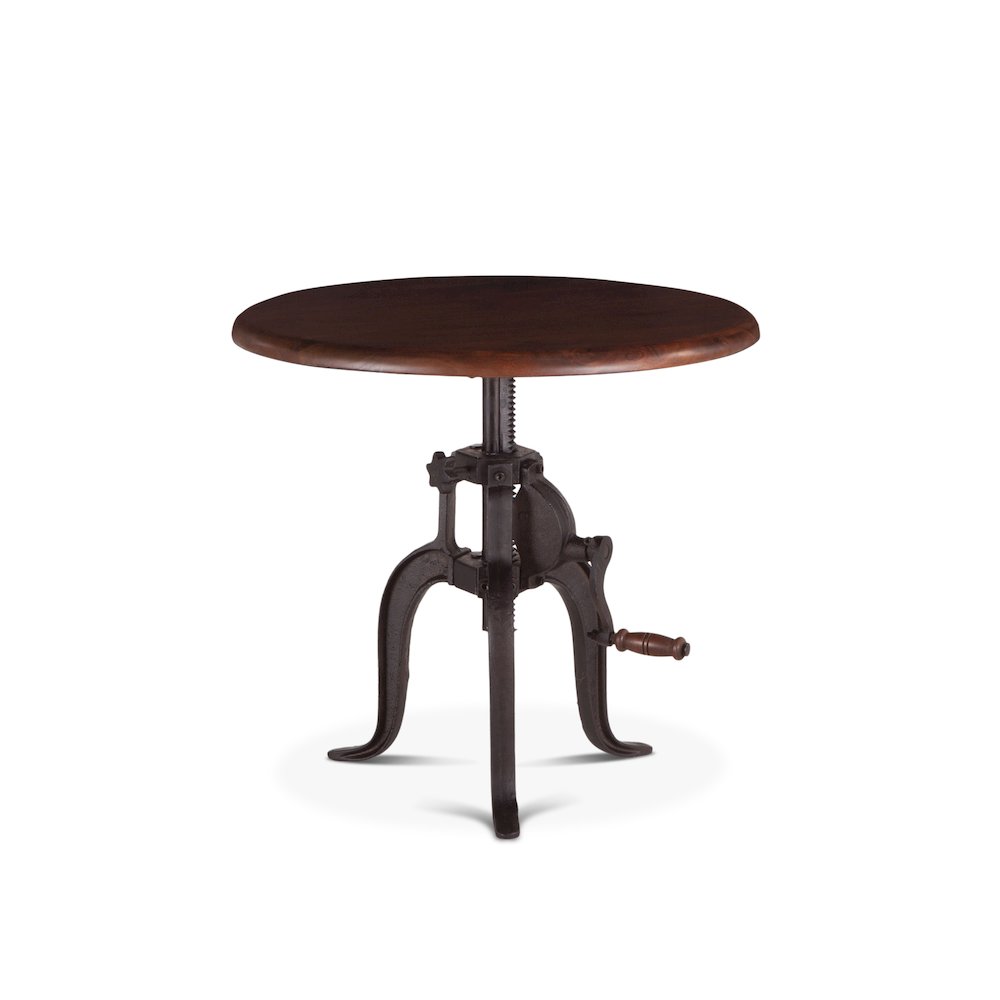 Artezia 24-Inch Adjustable Crank Side Table with Acacia Wood Top. Picture 1