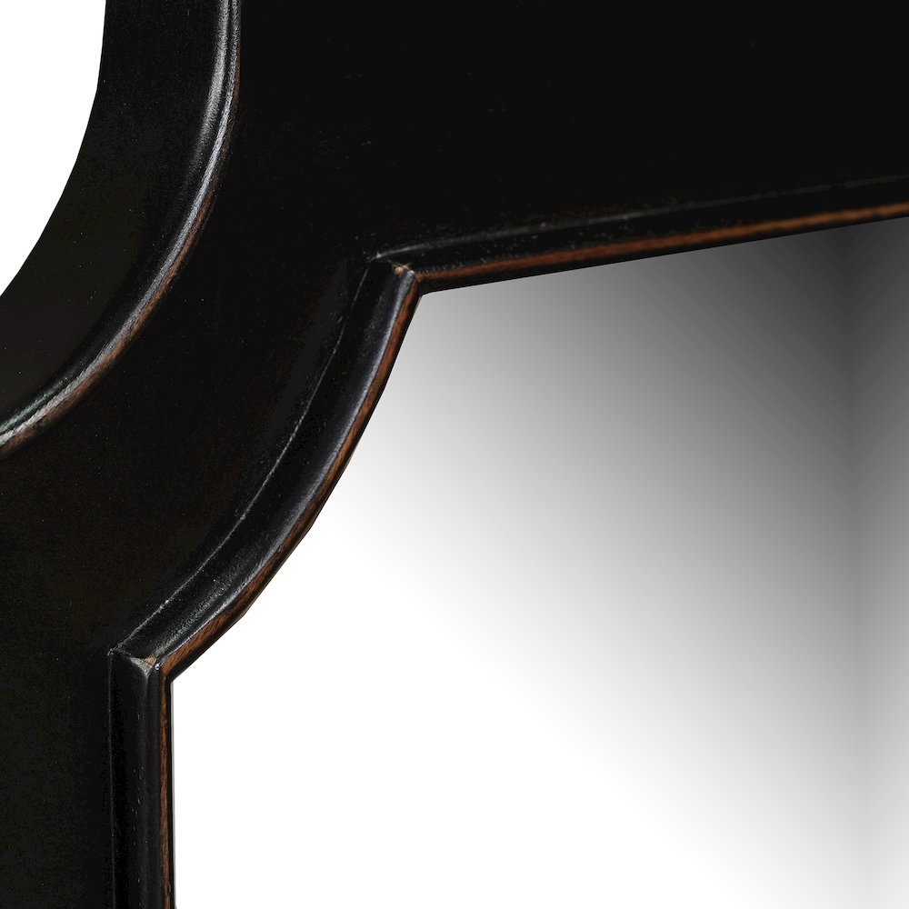 Trento 31" Mirror in Distressed Black. Picture 5