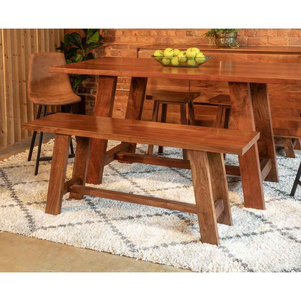 Stavanger 80" Bench in Cinnamon Brown Finish. Picture 5