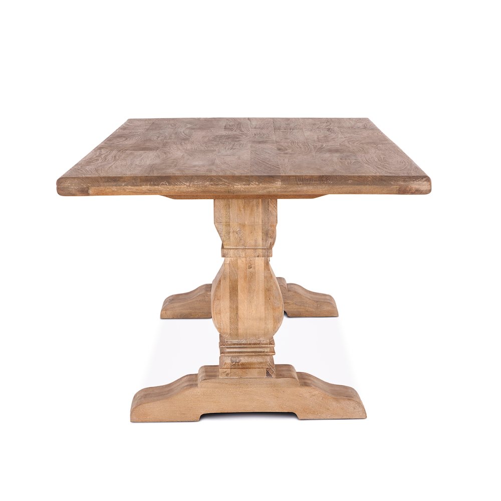 Pengrove 84-Inch Rectangle Mango Wood Dining Table in Antique Oak Finish. Picture 5