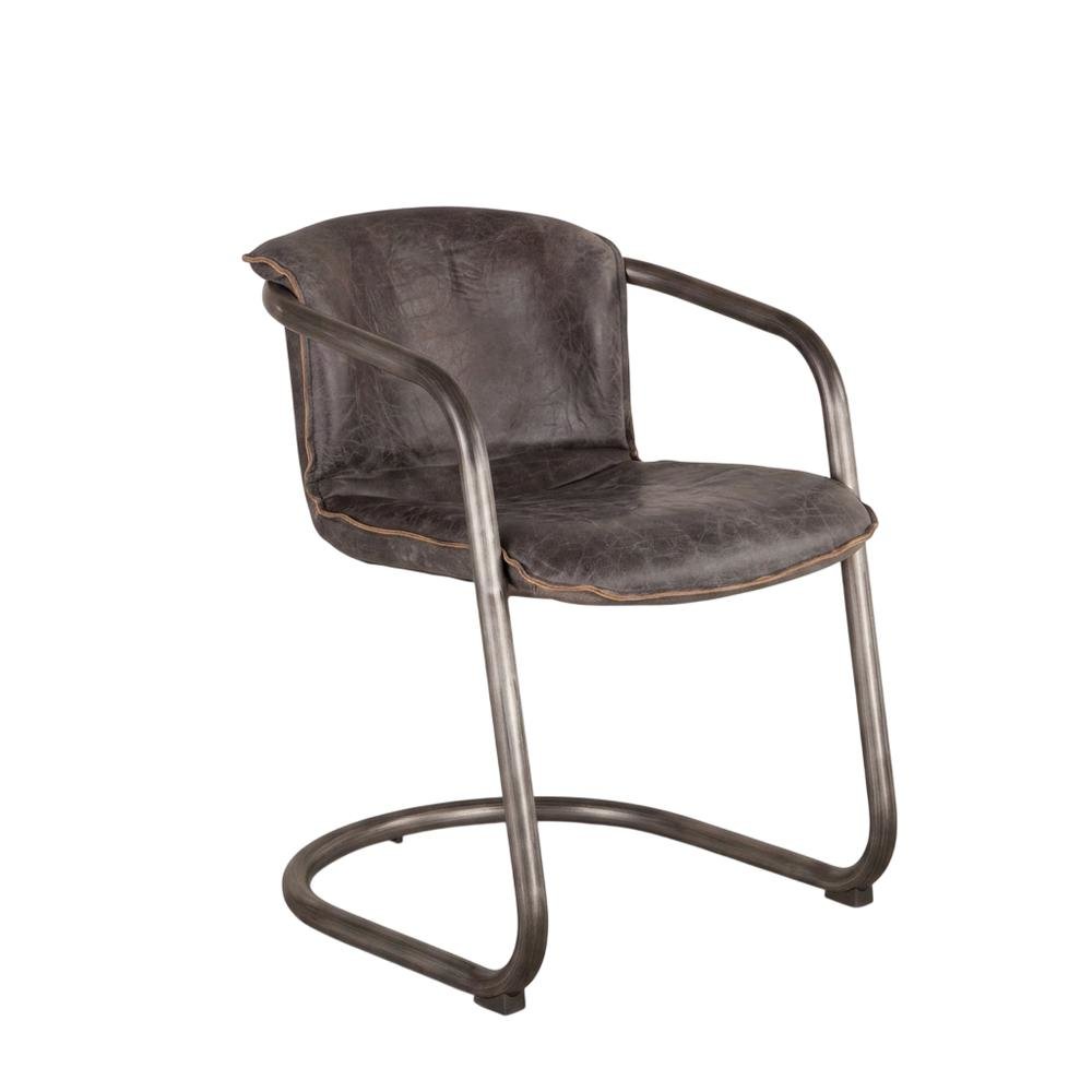 Leather Upholstered Dining Chair, Distressed Accent Chair for Dining Room,Black. Picture 5