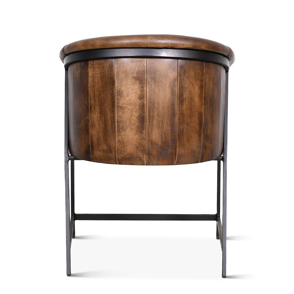 Brisbane Armchair In Antique Whiskey Leather. Picture 5