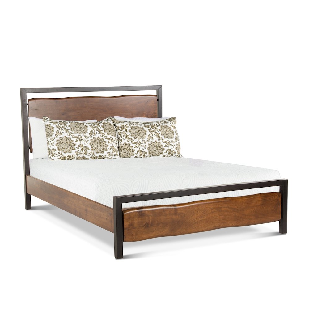 Glenwood Acacia Wood Queen Bed in Walnut Finish. Picture 7