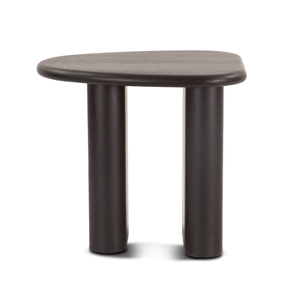 Oslo 26" Side Table in Black Mango Wood. Picture 1
