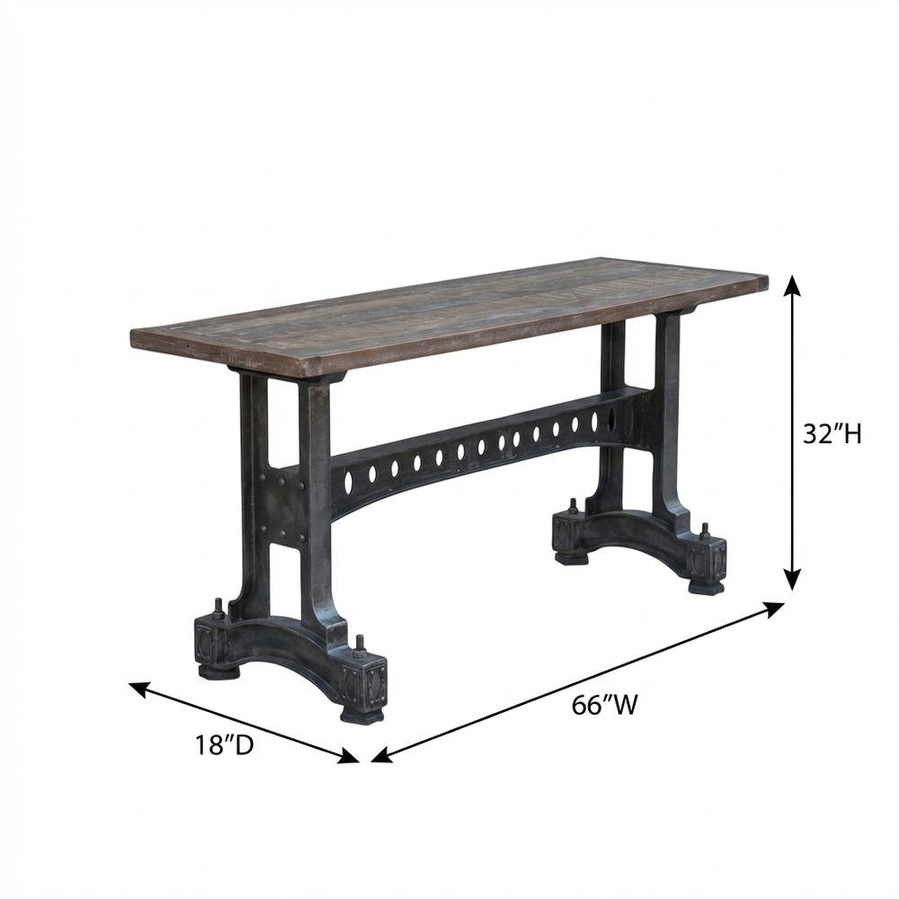 Rustic Industrial Console Table, Entryway Accent Table for Living Room,Gray. Picture 4