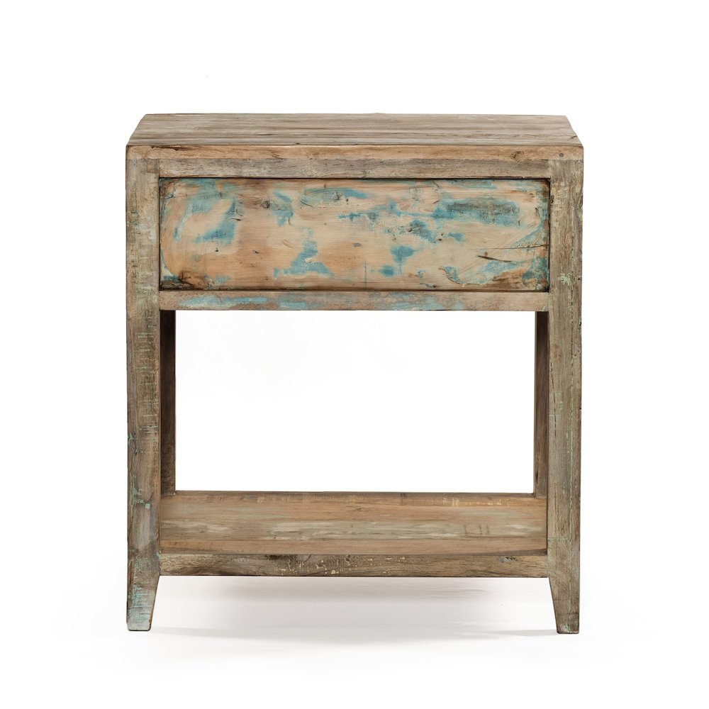 Cordoba Vintage Teal Night Stand. Picture 5