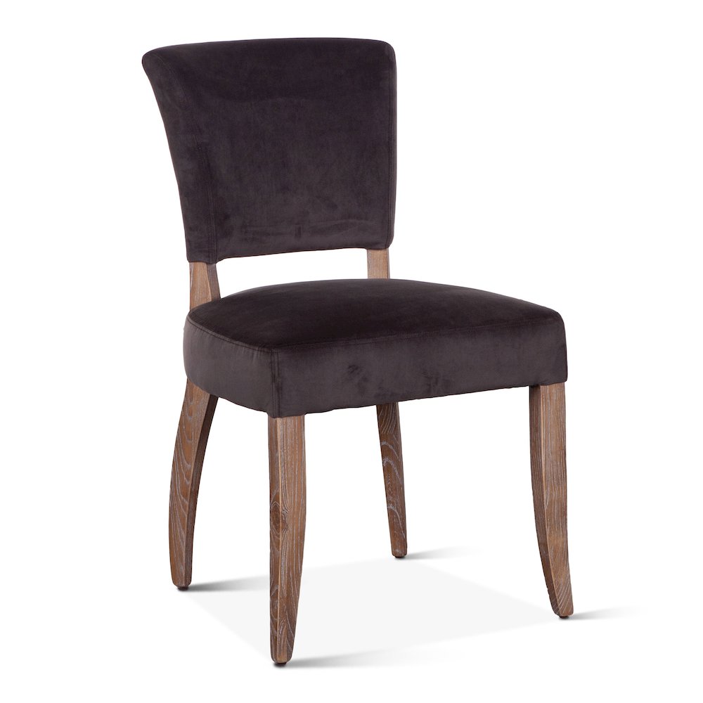 Portia Side Chair in Asphalt Velvet with Napoleon Legs. Picture 3