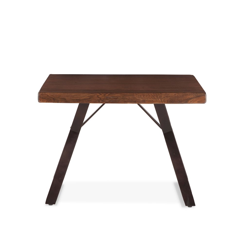 Nottingham Side Table in Acacia and Iron with Walnut Finish. Picture 1