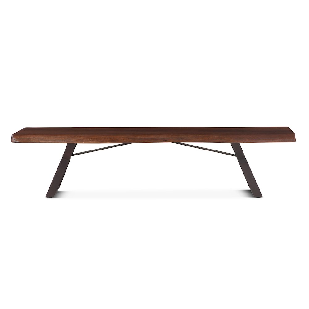Nottingham 90" Bench with Walnut Finish. Picture 8