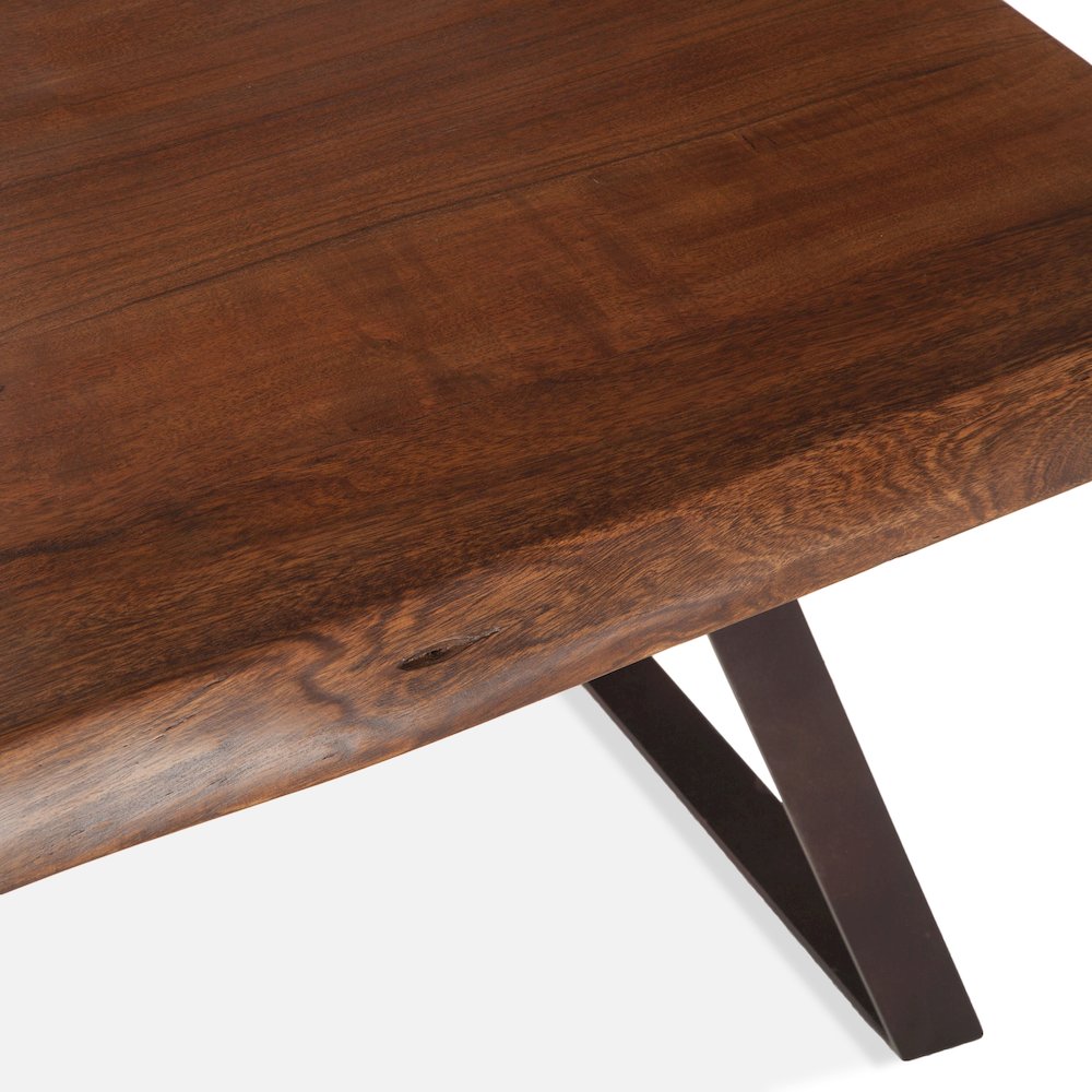 Nottingham Side Table in Acacia and Iron with Walnut Finish. Picture 3