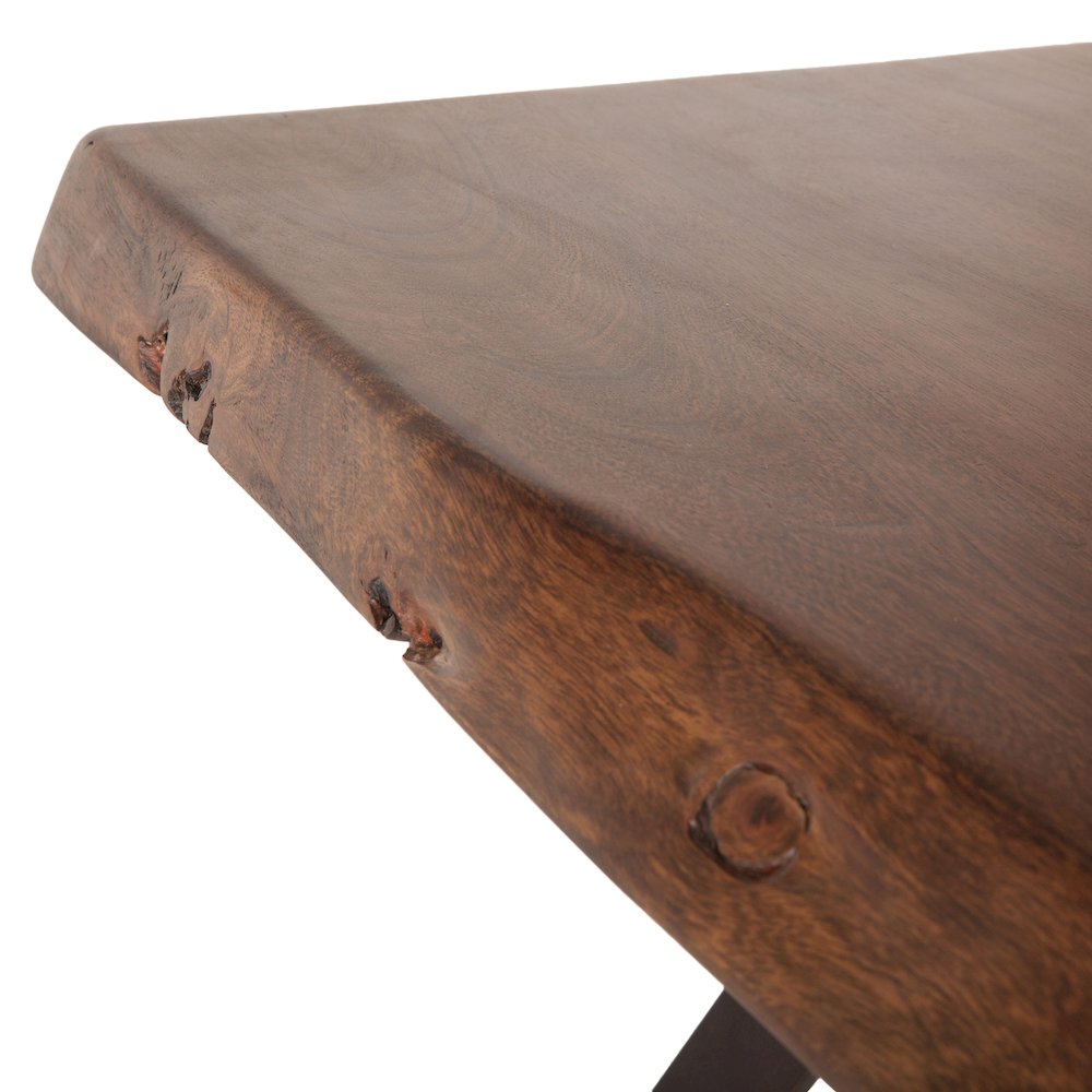 Nottingham Side Table in Acacia and Iron with Walnut Finish. Picture 4