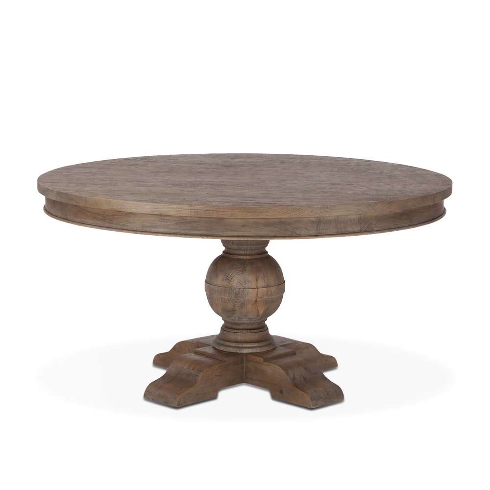 Chatham Downs 54-Inch Round Dining Table in Weathered Teak Finish. Picture 1