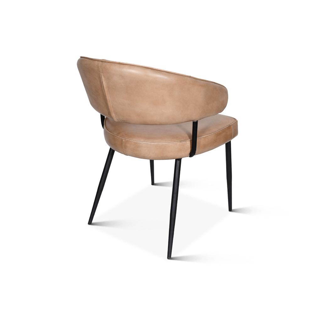 Brisbane Dover Armchair In Antique Ivory Leather. Picture 3