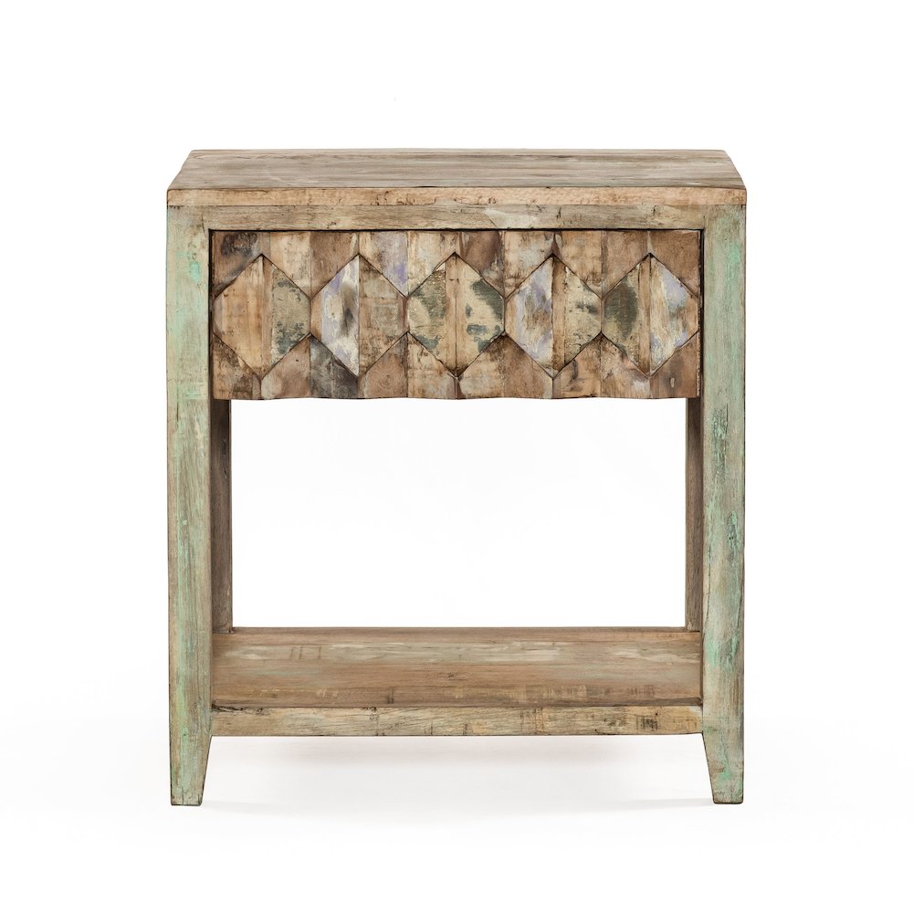 Cordoba Vintage Teal Night Stand. Picture 1