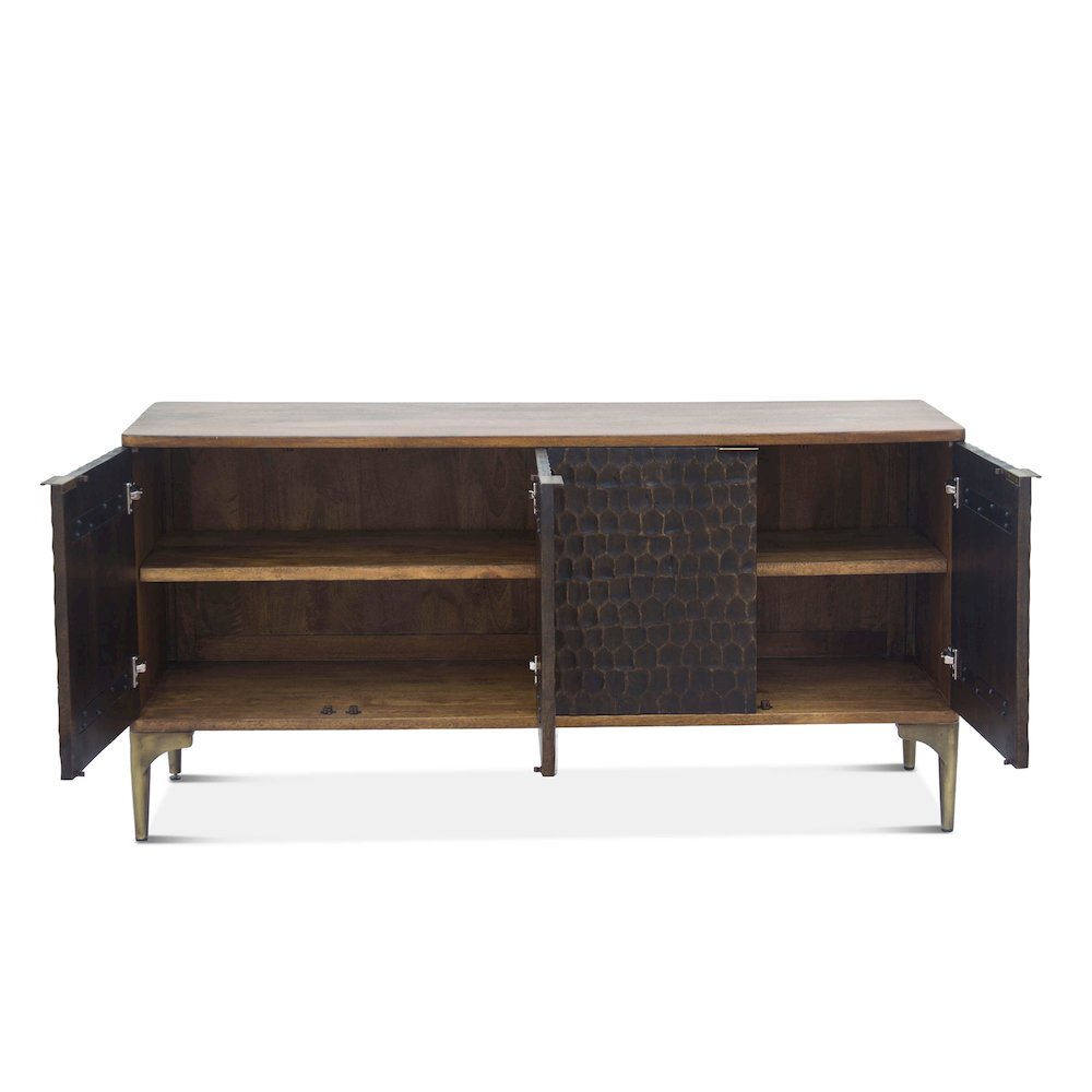 Vallarta 66" Sideboard in Mango Wood with Two Tone Finish. Picture 6
