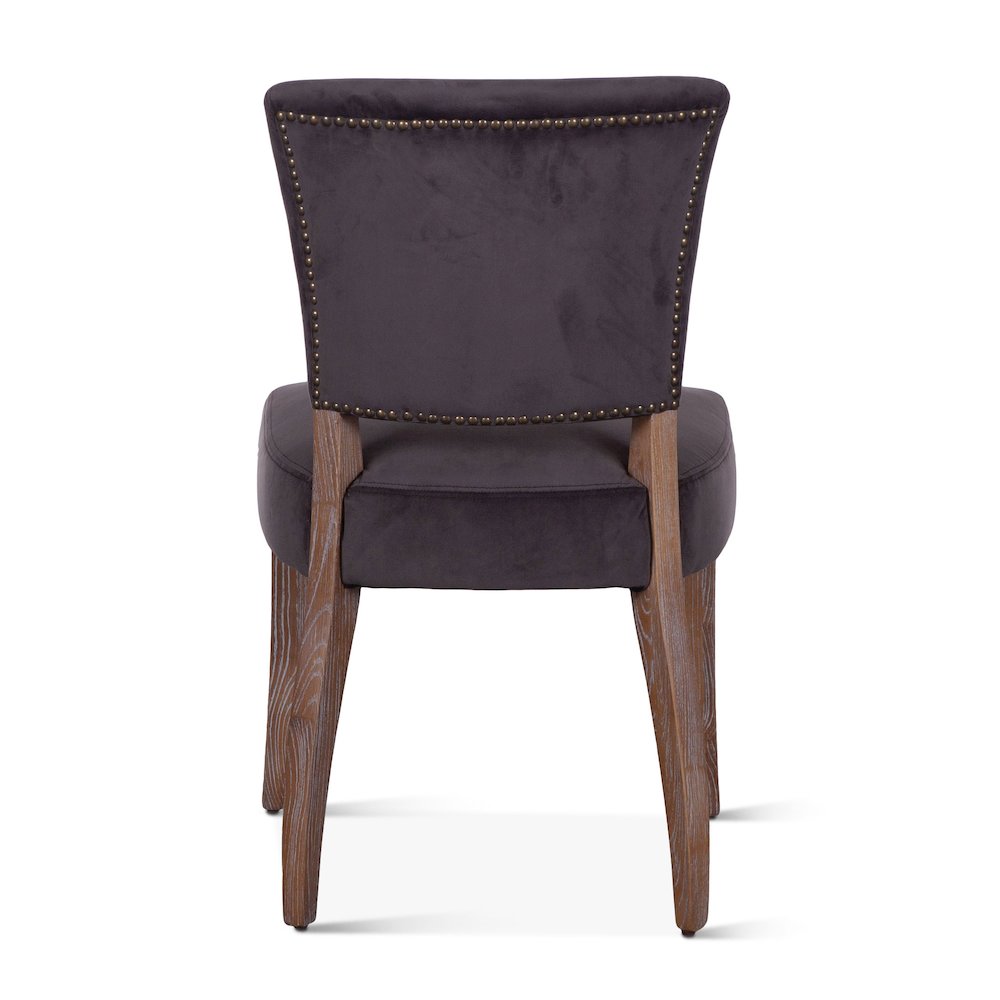 Portia Side Chair in Asphalt Velvet with Napoleon Legs. Picture 2
