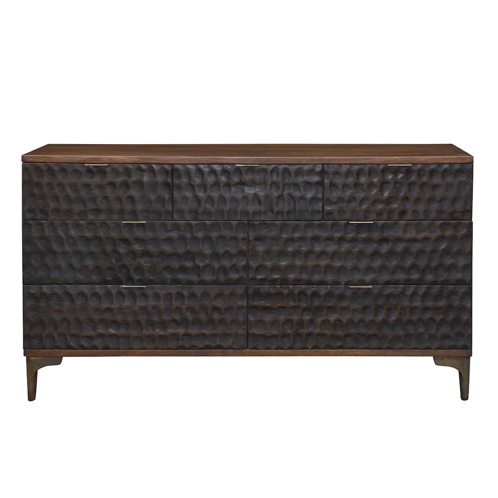 Vallarta 60-Inch Two Tone Mango Wood Dresser. Picture 7