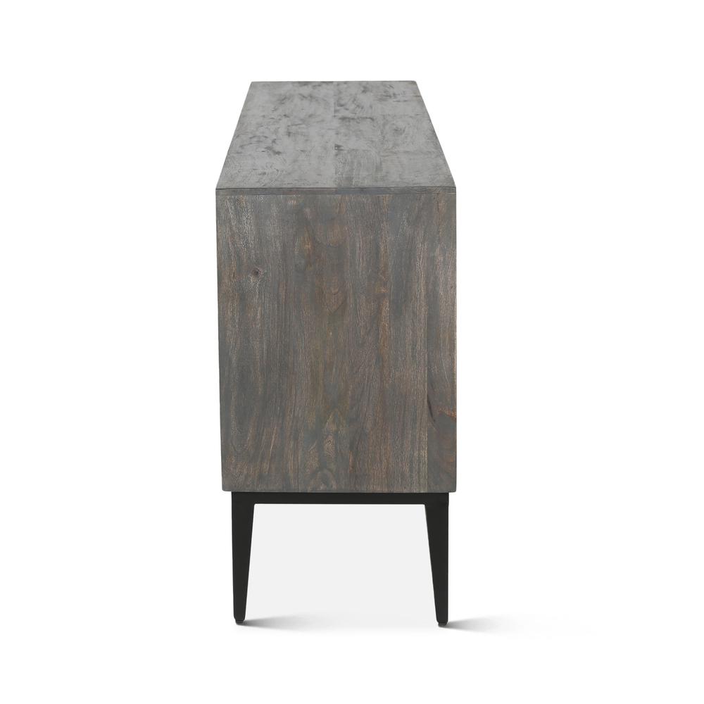 Palm Desert Modern Bone Inlay Sideboard in Vintage Gray. Picture 3