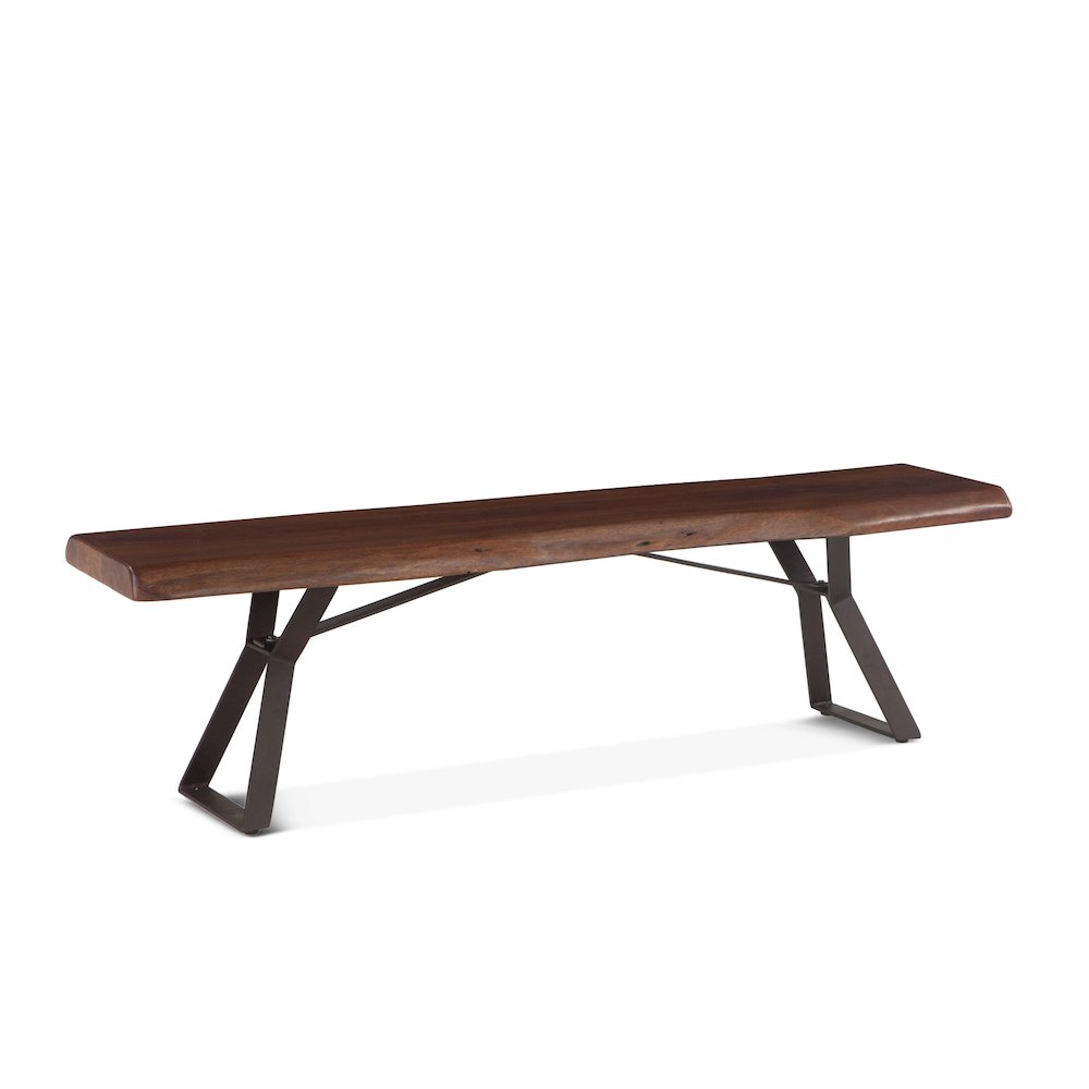 Nottingham 72" Bench with Walnut Finish. Picture 6