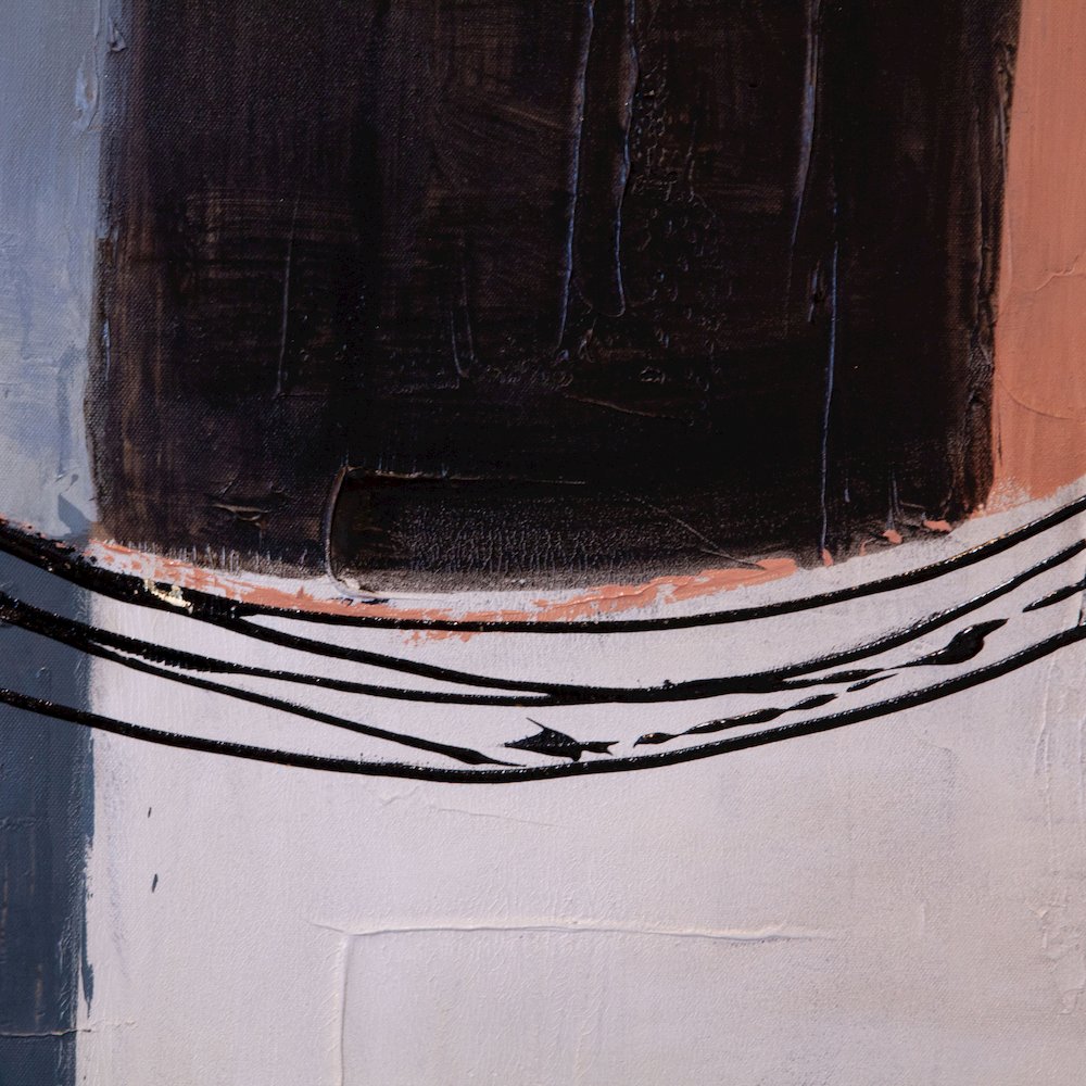 Abstract Horizons Hand Painted Framed Diptych. Picture 5