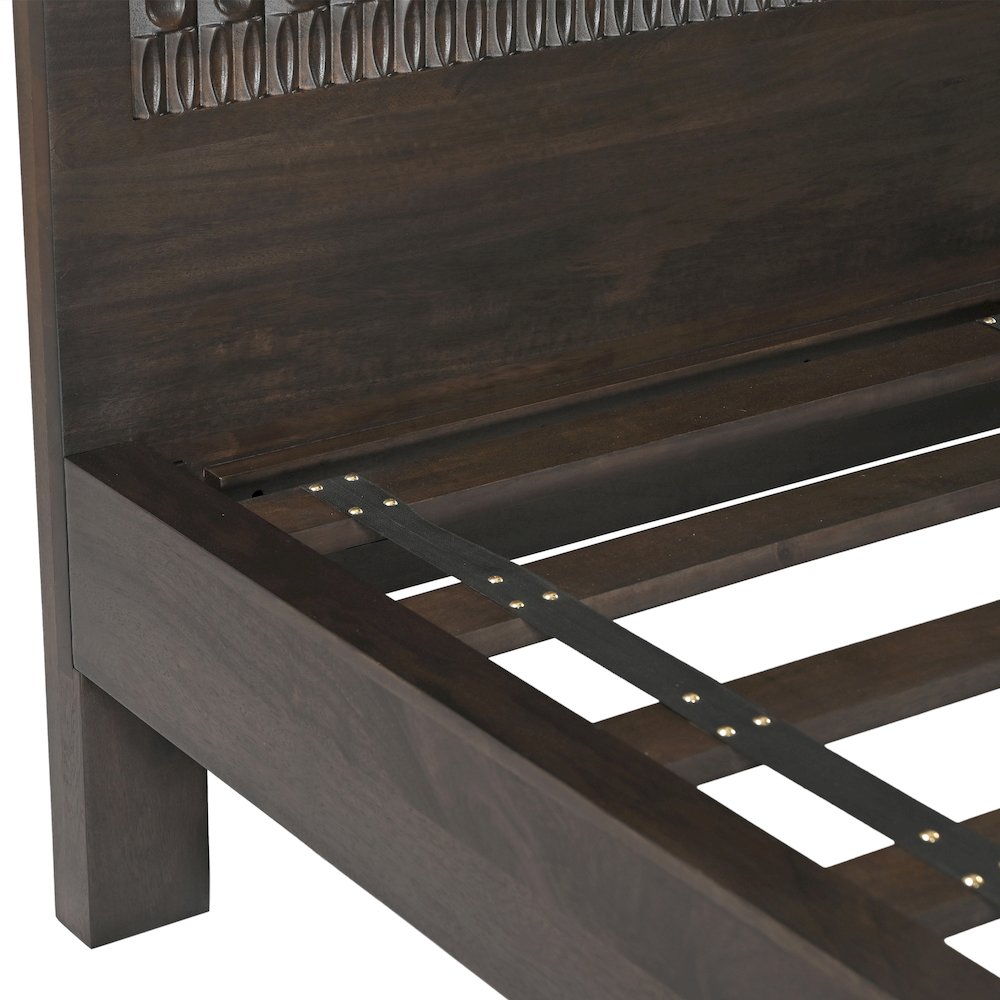 Cairo Queen Bed in Dark Java. Picture 6