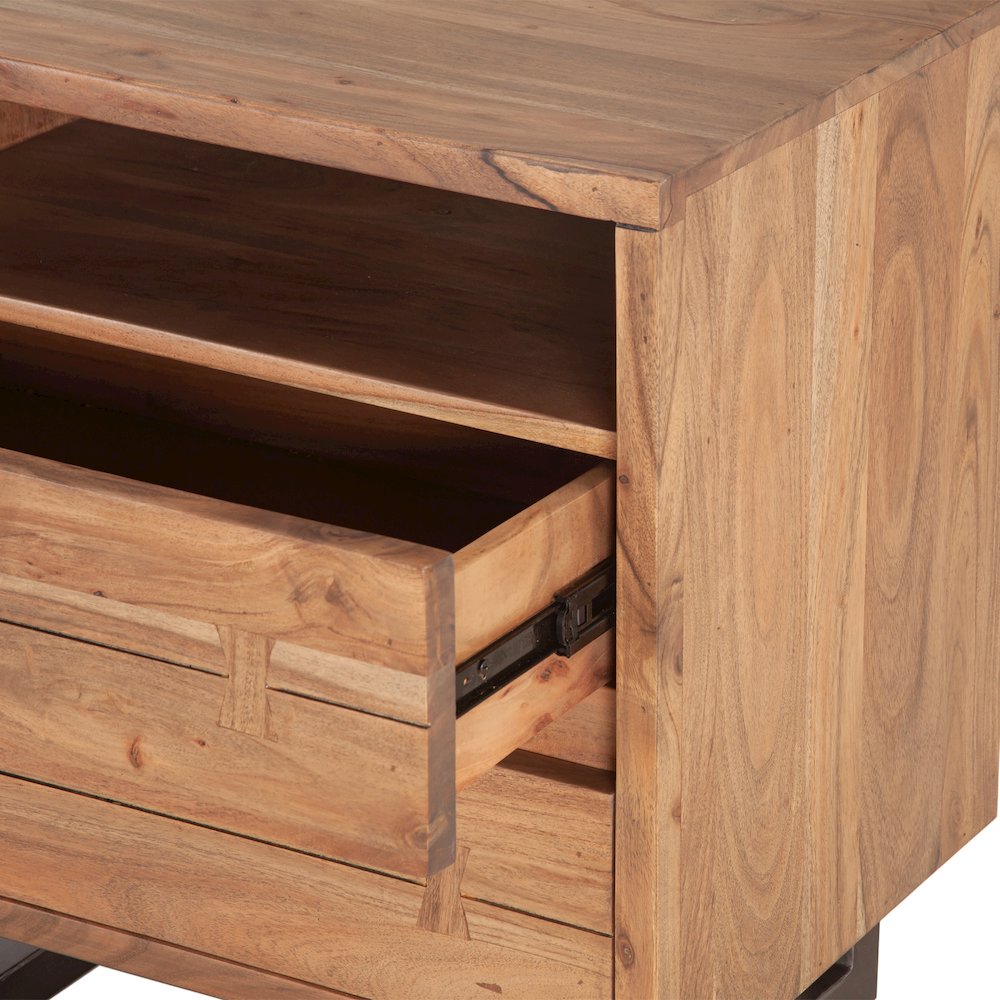 Glenwood Nightstand in Smoked Acacia. Picture 5