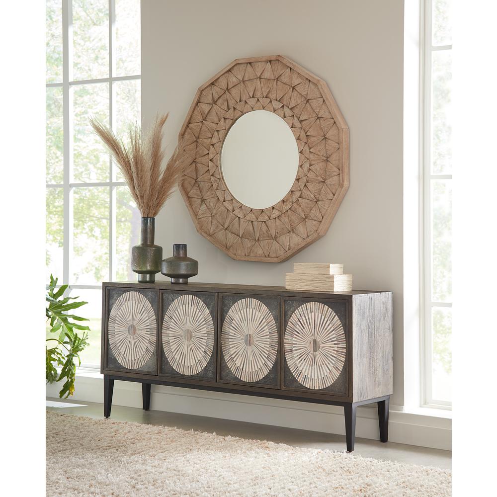 Palm Desert Modern Bone Inlay Sideboard in Vintage Gray. Picture 7