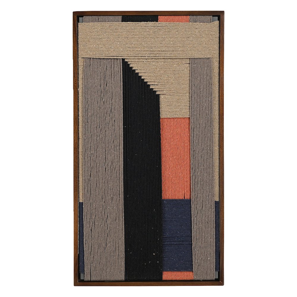 Delmar Woven Framed Art, Orange. Picture 1