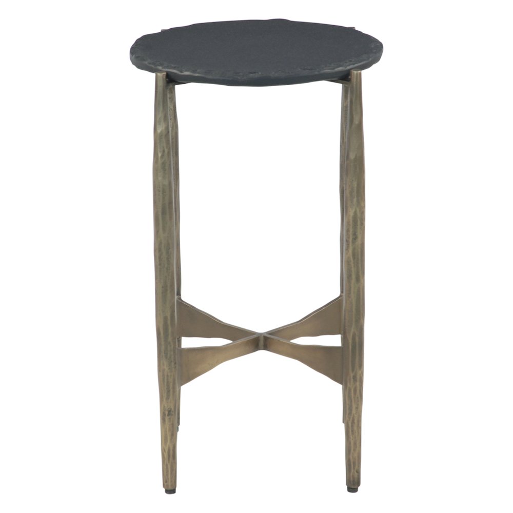 Odessa 13" Nesting Side Table with Black Marble, Set of 2. Picture 1