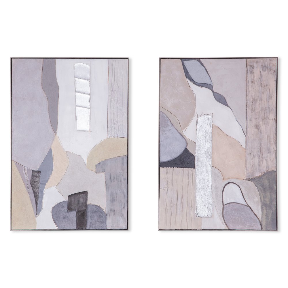 Shifting Visions Hand Painted Framed Diptych. Picture 1